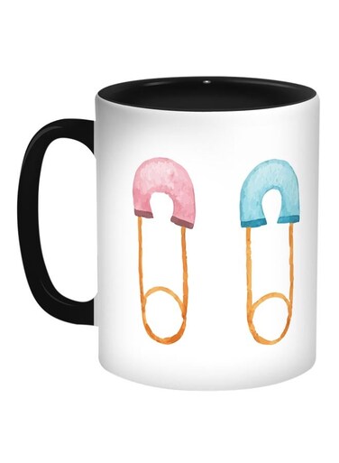 Baby Pin Printed Coffee Mug White/Pink/Black