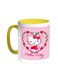 Hello Kitty Printed Coffee Mug Yellow/White 11ounce