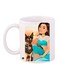 Woman Printed Coffee Mug White/Brown/Black 11ounce
