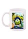Monsters Printed Coffee Mug White/Green/Blue