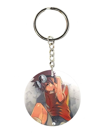 Double Side Anime Digimon Printed Keychain