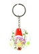 Double Sided Meme Alsagherah Printed Keychain White/Red/Silver