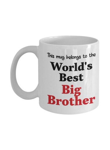 World's Best Big Brother Printed Coffee Mug White/Black/Red