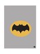Batman Metal Plate Poster Grey/Yellow/Black 15 x 20cm
