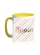 Happy Mother's Day Printed Coffee Mug Yellow/White 11ounce