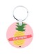 Pineapple Printed Wooden Keychain