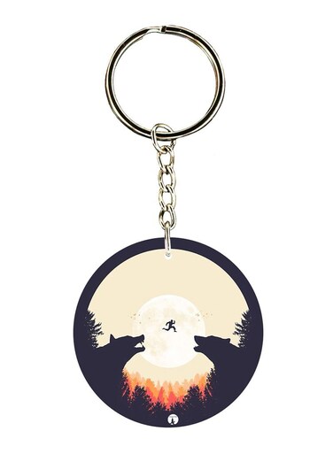 Wolves Printed Keychain