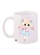 Cartoon Printed Coffee Mug White/Blue/Pink 11ounce