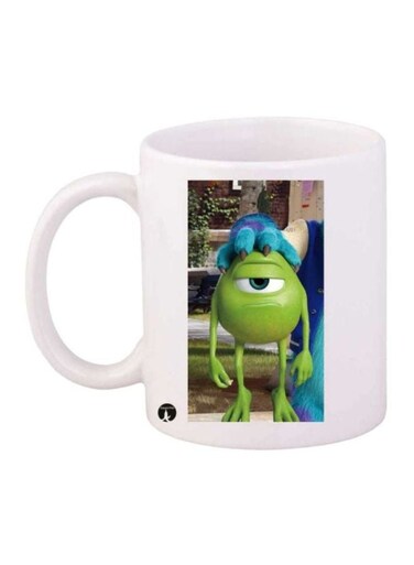 Monsters Inc Printed Coffee Mug White/Green/Blue