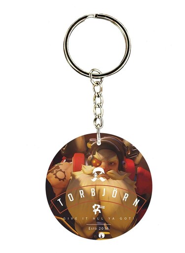Video Game Overwatch Double Side Printed Keychain