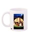 Madagascar Printed Coffee Mug White/Brown/Blue 11ounce