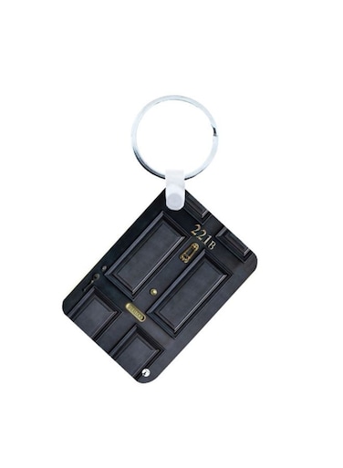 Sherlock Printed Keychain Black/Gold