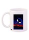 Printed Coffee Mug White/Blue/Black 11ounce