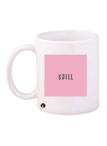 English Phrases Printed Coffee Mug White/Pink