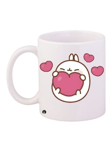 Printed Coffee Mug White/Pink