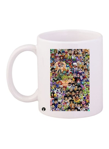 Cartoon Printed Coffee Mug White/Beige/Black