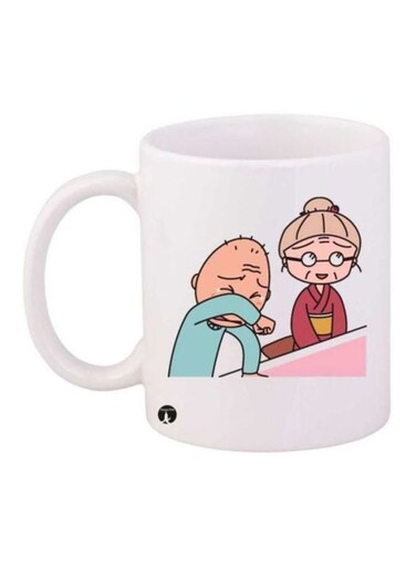 Anime Chibi Maruko Chan Printed Coffee Mug White/Blue/Red