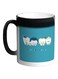 Family Teeth Printed Colour Changing Coffee Mug Black 11ounce