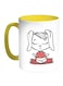 Cartoon Printed Coffee Mug White/Yellow/Black