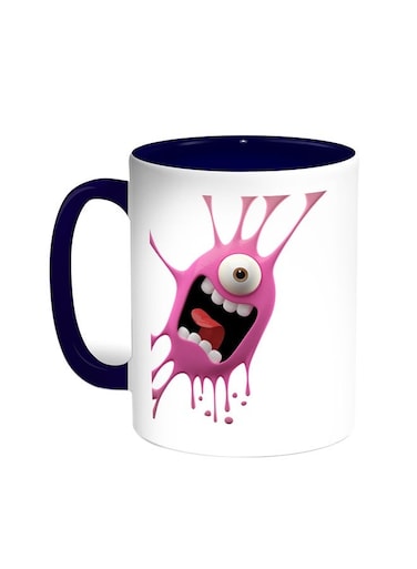 Cartoon Character Printed Coffee Mug Blue/White 11ounce
