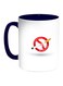 No Smoking Printed Coffee Mug Blue/White/Red 11ounce