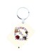 Anime Digimon Printed Keychain Beige/Red/Purple