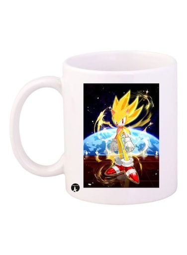 Sonic Video Game Printed Mug Blue/Red/Yellow Standard Size