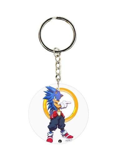 Double Sided Sonic Printed Keychain