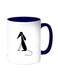 Cartoon Dog Printed Coffee Mug White/Dark Blue 11ounce