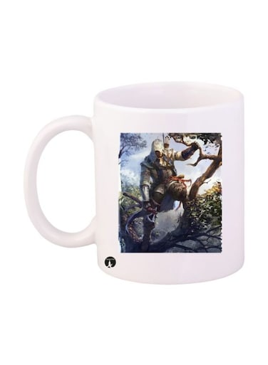 Assassin's Creed Video Game Printed Mug White/Grey/Green Standard Size