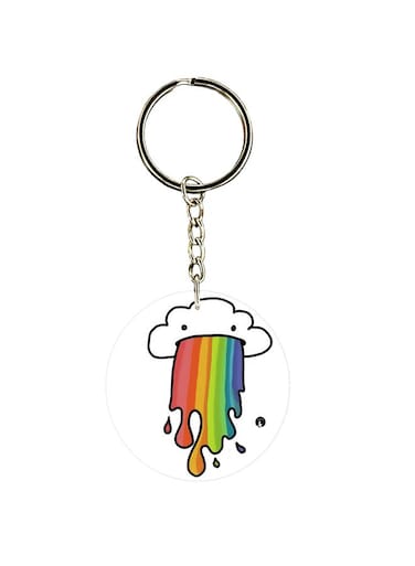 Cartoon Cloud Printed Keychain