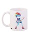 Guitar Girl Printed Coffee Mug White/Blue/Red