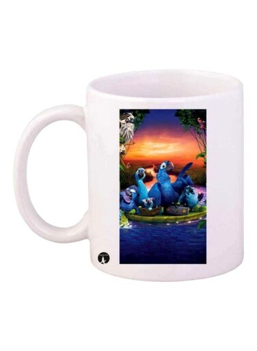 Rio Printed Mug White/Blue/Green