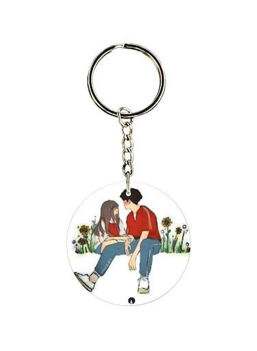 Couple Printed Keychain