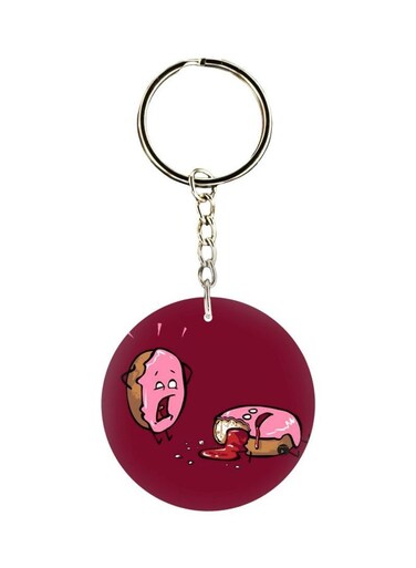 Donut Printed Single Sided Keychain