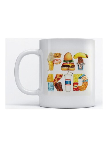 Mug Fat Kid for Coffee and Tea White