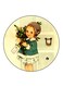 Vintage Art Printed Fridge Magnet Multicolour