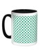 Motifs Of Green Boxes Printed Coffee Mug Black/Green/White 11ounce