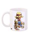 Girl Printed Coffee Mug White/Yellow/Pink 11ounce