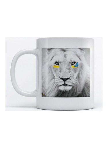 Mug Lion for Coffee and Tea White