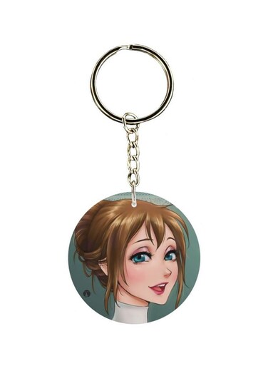 Girl Printed Dual Sided Keychain