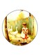 Vintage Art Printed Fridge Magnet Multicolour