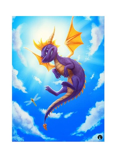 Video Game Spyro Metal Plate Poster Multicolour 15 x 20cm