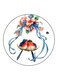 Birds Printed Fridge Magnet Round Multicolour