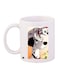 Cartoon Dog Printed Coffee Mug White/Yellow/Black 11ounce