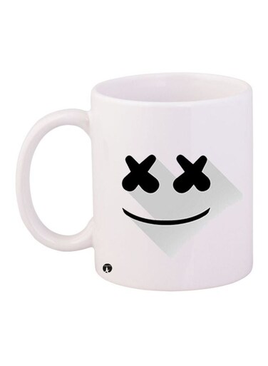 Marshmello Printed Coffee Mug White/Black 11ounce
