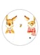 Bunny Printed Fridge Magnet White/Brown/Red 5.5cm