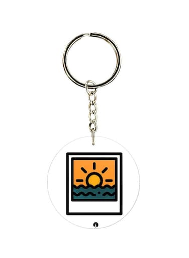 Cartoon Themed Single Sided Keychain