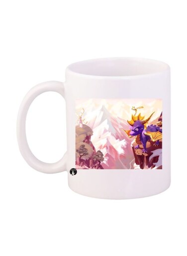 Game Spyro Character Printed Mug White/Brown/Purple Standard Size