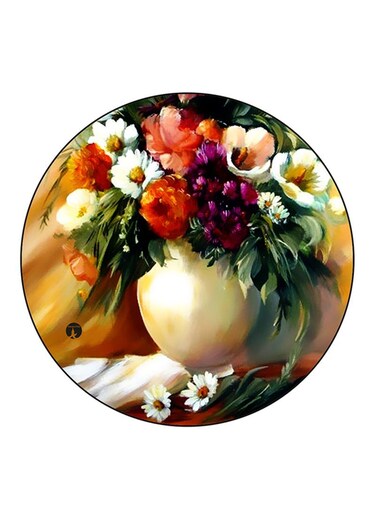 Flowers Printed Fridge Magnet Multicolour